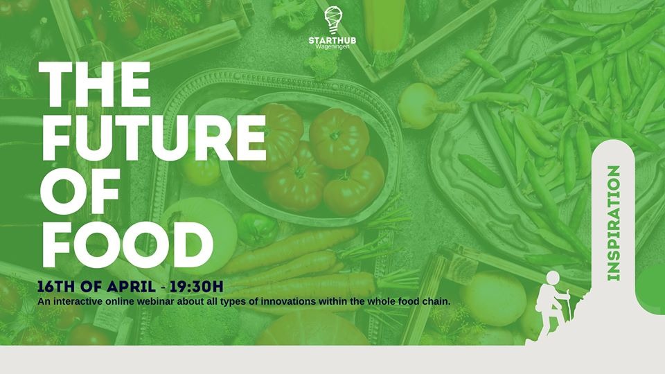 Curious on the view of Marc Arts, our founder &amp; CEO, on food innovation, and the importance of local food production? Join <a href="/StartHub_WU/">StartHub Wageningen</a>'s Webinar 'The Future of Food' ! 

(Free!) tickets are available via: eventbrite.com/e/the-future-o… 

See you online?  #webinar #futurefood