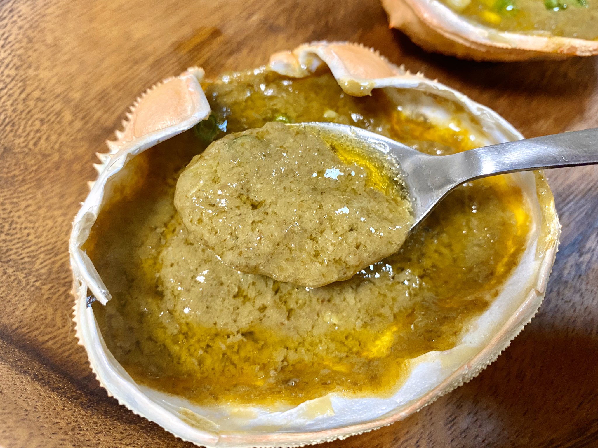 へんグル 矢崎 プリンマップ公開中 ちなみに写真ではカニの甲羅を使ってますが スキレットやグラタン皿でレンジでチンでも可 カニ味噌はセブンやローソンで売ってるカニ肉入りのがオススメです 詳しい作り方はこれを見てね 磯丸水産の 蟹味噌甲羅