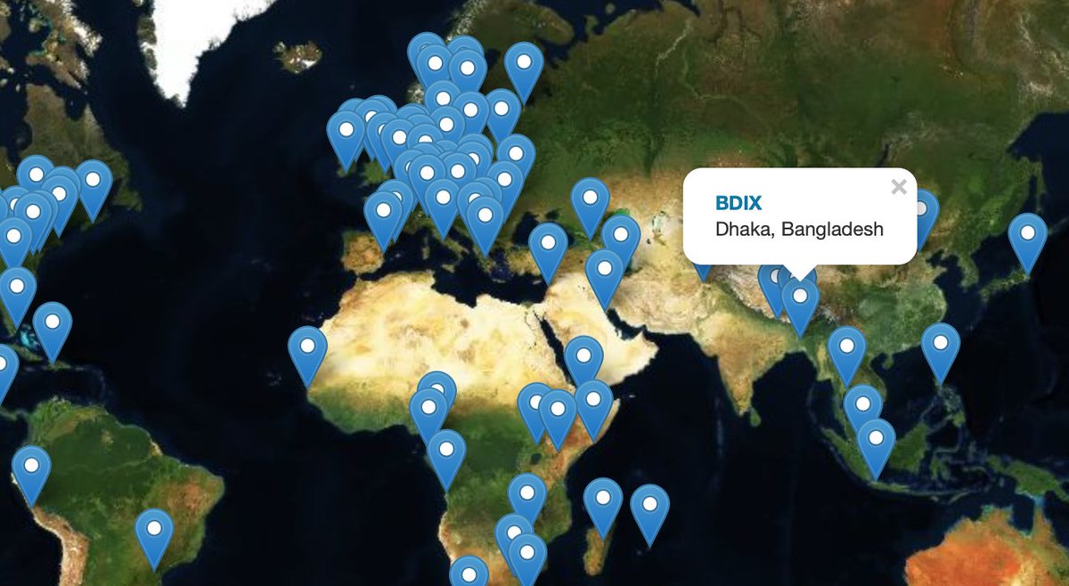 The IXP Manager family has grown to 91  ... Mauritius Internet Exchange Point (MIXP) mixp.org and Bangladesh Internet Exchange (BDIX) bdix.net now using the IXP Manager platform #poweringpeering