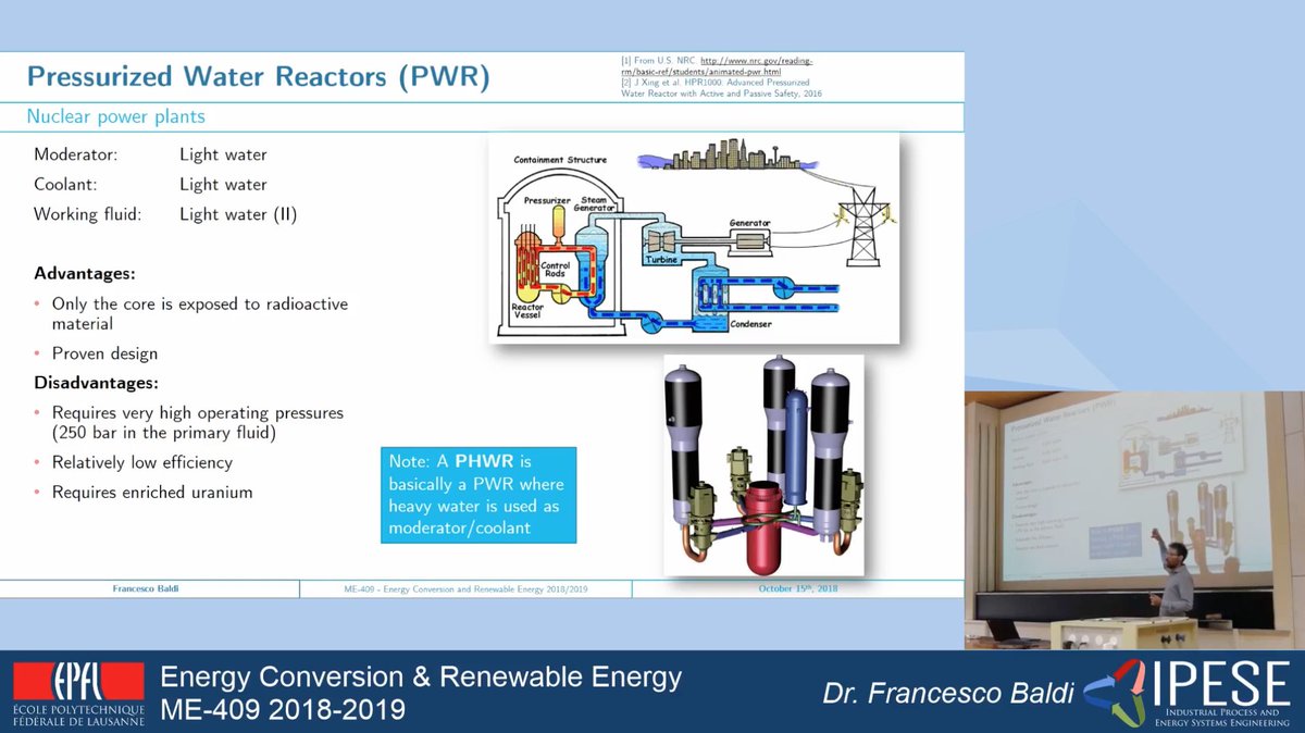7/ Day5:  #Nuclear Power. Great guest lecture by Dr. Francesco Baldi. Content:- Why/why not nuclear?- Basic  #physics of nuclear fission-  #Electricity production: types of power plants #onlinelearning  #energy  #EnergyTransition