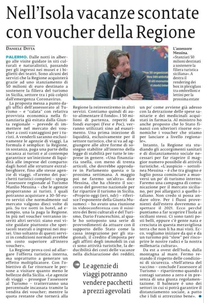 alfredorusso82's tweet photo. Ottima iniziativa! riPARTIAMO ❤✈🌎 #turismo #voucher #Sicilia #Catania @Regione_Sicilia @ManlioMessina @Musumeci_Staff https://t.co/sZg45Mh7lE