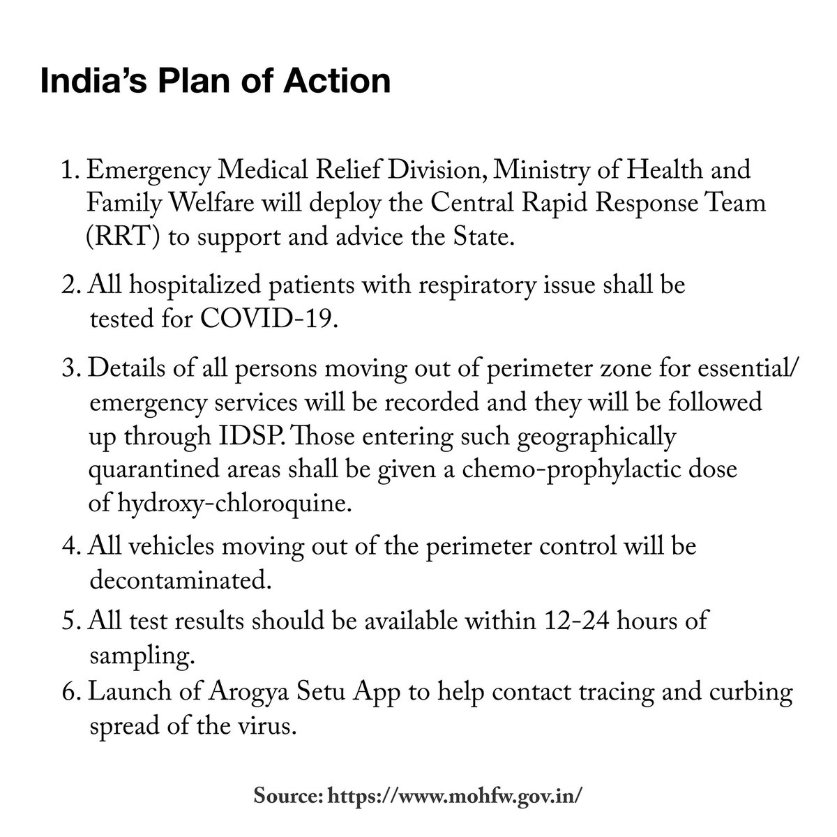 India's Plan of Action