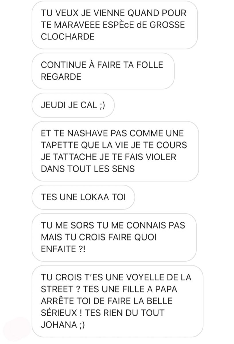 Pour terminer je vais clôturer ce thread par des screens de certains messages que j’ai reçu de sa part. Ça a été extrêmement douloureux de les retrouver et de les relire mais je trouve important de la partager pour montrer la conséquence des mots.