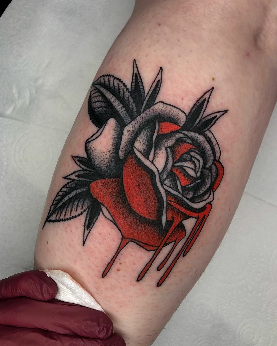 Black Rosebud Tattoo | Realistic Temporary Tattoos – TattooIcon