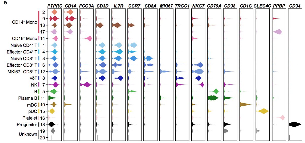 Guo et al ( https://biorxiv.org/content/10.1101/2020.04.08.029769v1) used scRNAseq on immune cells in 2 pts during treatment with anti-IL6 and recovery. Monocytes directs CD4 T cells through IL6. CD8s in severe patients had an effector genotype. High effector cytokine levels in on-going and recovery stage. 10/17