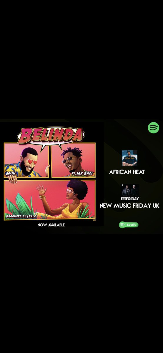 MrMoh_Official's tweet photo. Over 80k streams on @Spotify ! Added to some of your favorite playlists! Let’s keep streaming Belinda Ft @mreazi on all your favorite music platforms. Click here https://t.co/BYHDUUsz6f https://t.co/UV6AlyTqBm