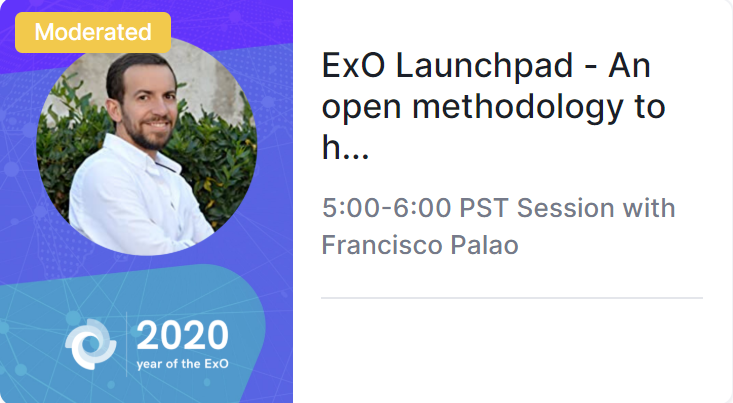 ExOEconomy's tweet photo. Today Francisco Palao Reinés at #ExOWorld presenting the "ExO Launchpad" 8AM EST / 2PM CET @OpenExO @fpalao https://t.co/WW75eS7oZd #ExOCommunity #ExOLaunchpad https://t.co/nhswMeX5Wp