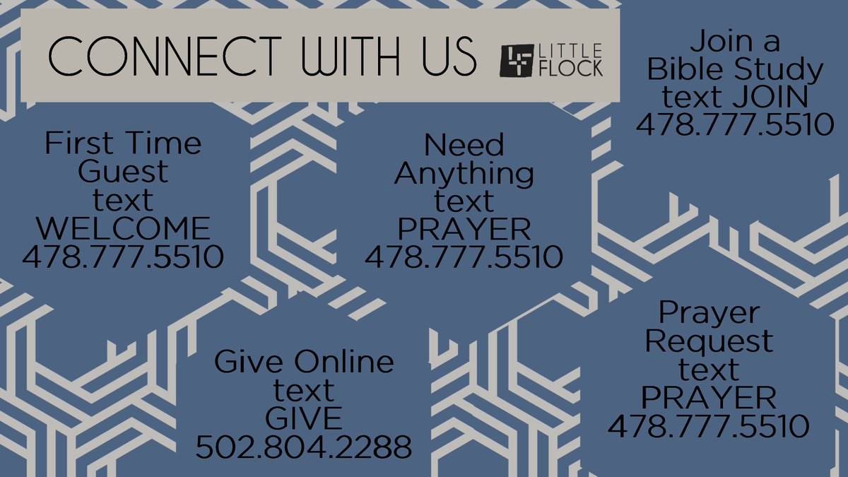 LittleFlock1810's tweet photo. Have a prayer request? Are you a First time guest? Need to give your offering? Here are the numbers. Just type in the appropriate phone number in your text message app, and in the message body type the corresponding word and hit SEND! We would love to hear from you! #LFConnect https://t.co/eV8cCd8Xwa