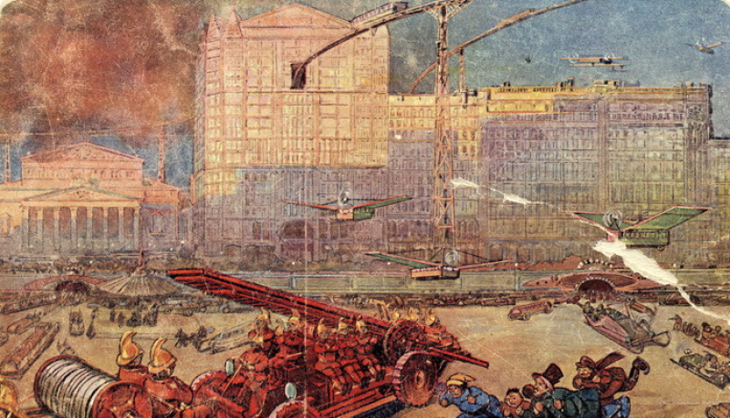 sovieight's tweet photo. Moscow of the Future. 1914. Futuristic visualization of “Einem/Red October” confectionary factory @ Moscow, Russian SFSR #futurism #sovietfuturism #sovietmoscow https://t.co/veWxI1VCo0
