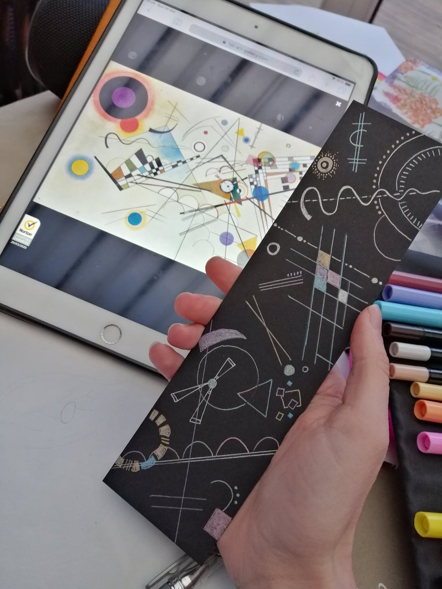 kjparkes's tweet photo. Artist's Influence ~ We researched some artists and created some pieces of work based on the features of the artists' work. Lucy and I were inspired by Kandinsky and Matisse 🎨 @Tracey51820386 https://t.co/ZtyLfdXs72
