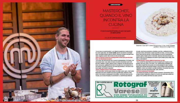 Sulle orme di #MasterChefIT insieme al simpaticissimo <a href="/NicoloDuchini/">Nico giani</a>: scoprite i segreti per usare in modo originale il #vino in #cucina, nelle due pagine della rivista <a href="/IGrandiVini/">IGrandiVini</a> di marzo/aprile! #winelovers #gusto