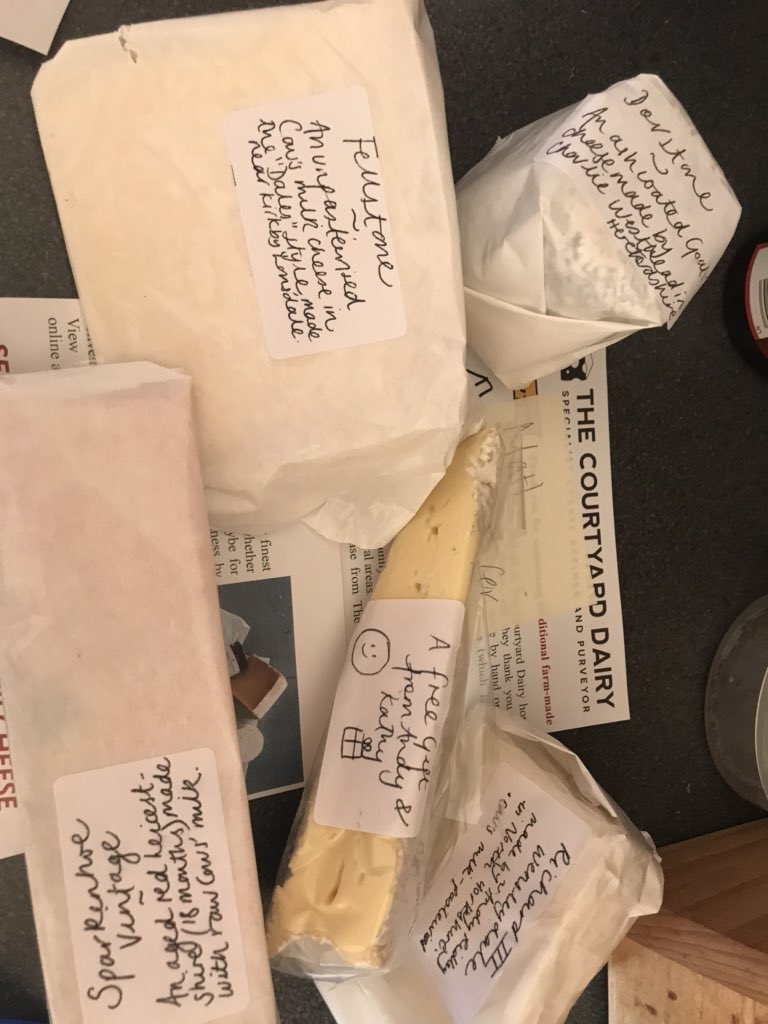 There are few things in these troubling times which make me happier than cheese from <a href="/CourtyardDairy/">The Courtyard Dairy</a>. But receiving a FREE cheese has put a huge smile on my face. Thank you.
