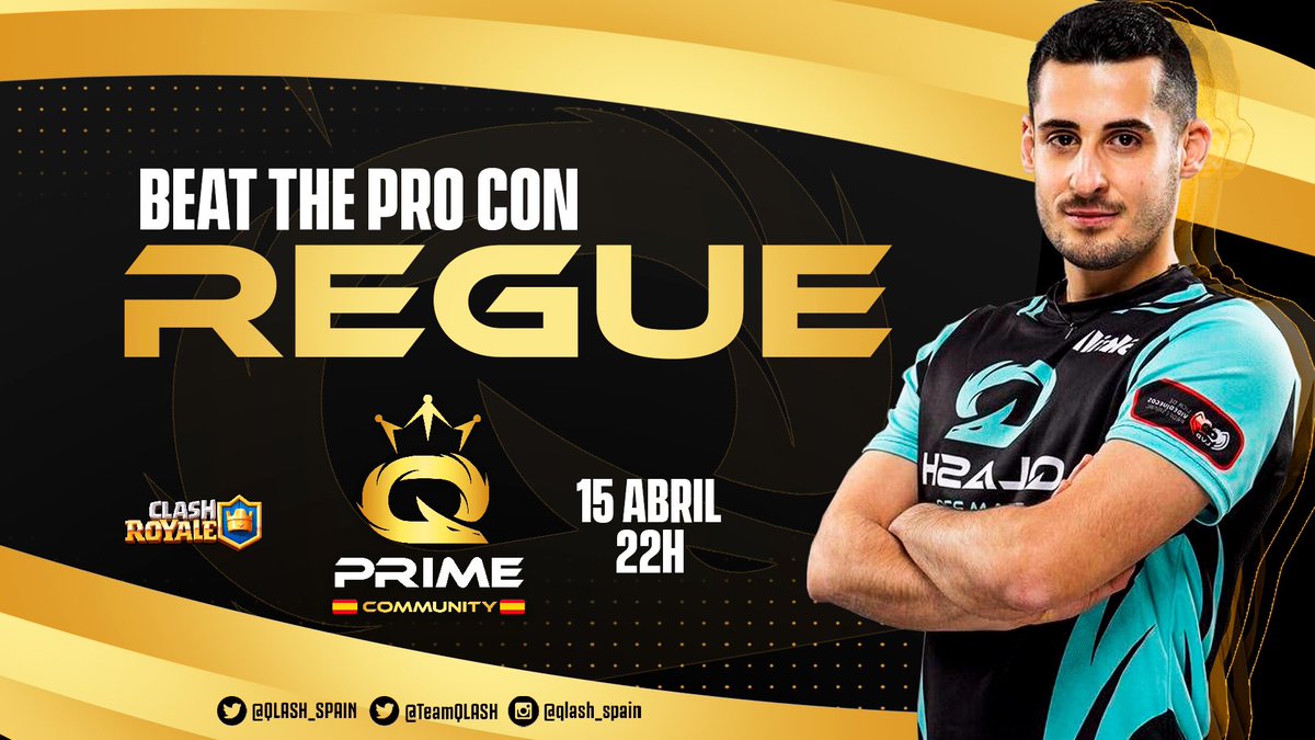 QLASH_Spain's tweet photo. Esta noche contaremos en la #QPCSpain con un gran jugador de #ClashRoyale, exjugador de CRL, MVP de la #CopaClash y pieza fundamental del equipo de la #OrangeCrownLeague.

Estará con nosotros.....

¡¡Alejandro @Regue_CR Regueira!!

#ForzaQLASH #QLASH_Spain https://t.co/RgYYp6mfFt