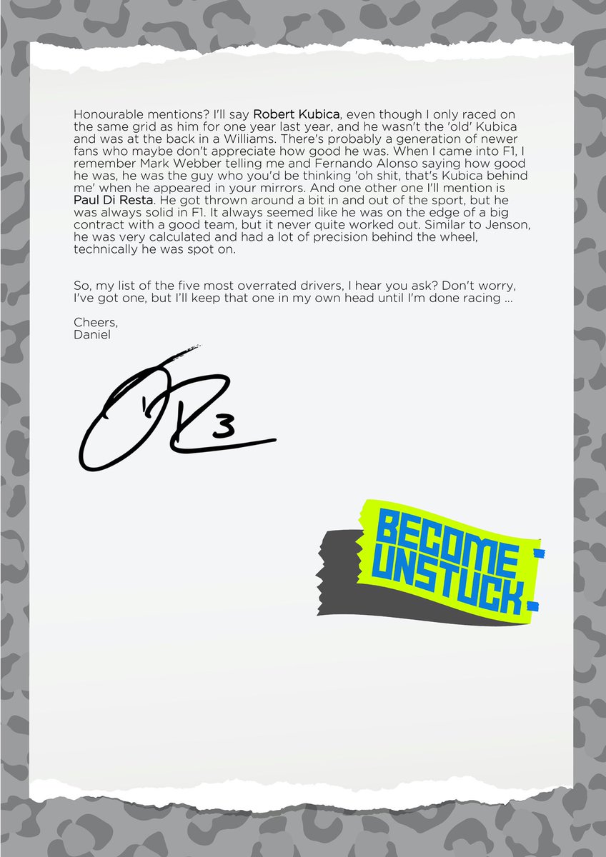 danielricciardo's tweet image. Howdy. 
Hope you're all staying safe.
I'm gonna do something a little different for 2020 and share a diary. Some inner thoughts on racing, a few on life outside of F1, some lists, a bit of music &amp;amp; other sports. 
Here is the first one, I'll aim to do one a month :)
Cheers,
Daniel