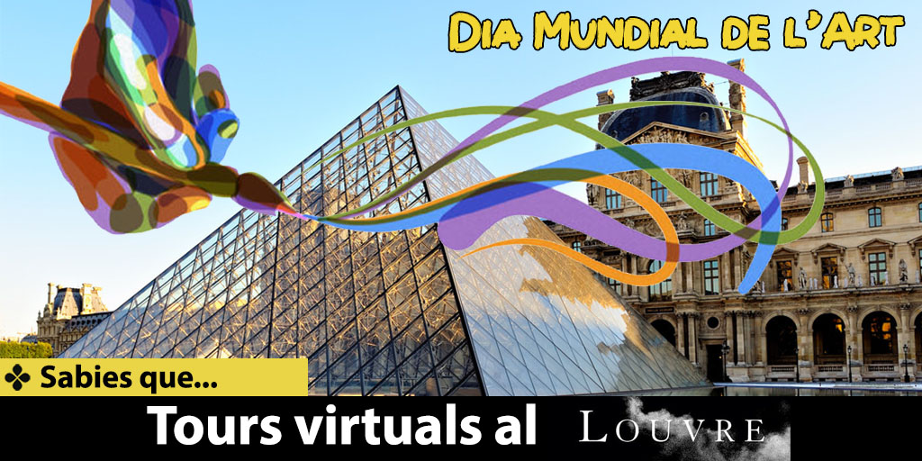 #sabiesque Avui és el Dia Mundial de l'Art, una data que vol promoure l’activitat creativa a tot el món. Suggerim visites als tours virtuals que el Museu Louvre de París ofereix online aquí: louvre.fr/en/visites-en-…