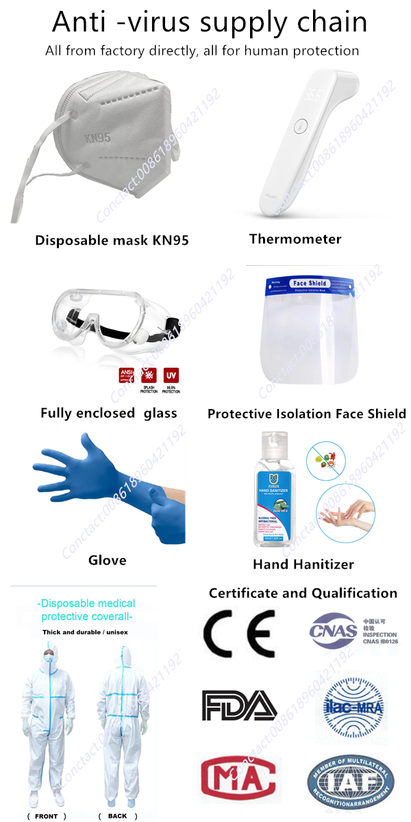 Anti-virus supply，any need contact me soon.
Whatsapp 008618960421192
#medicalmask
#n95respirator
#3Mrespirator
#n95mask
#kn95
#n95
#disposablemask
#thermothermometer
#goggles
#faceshield
#inspectionglove
#handhanitizer
#proteivesuit
#coronavirus #covid19