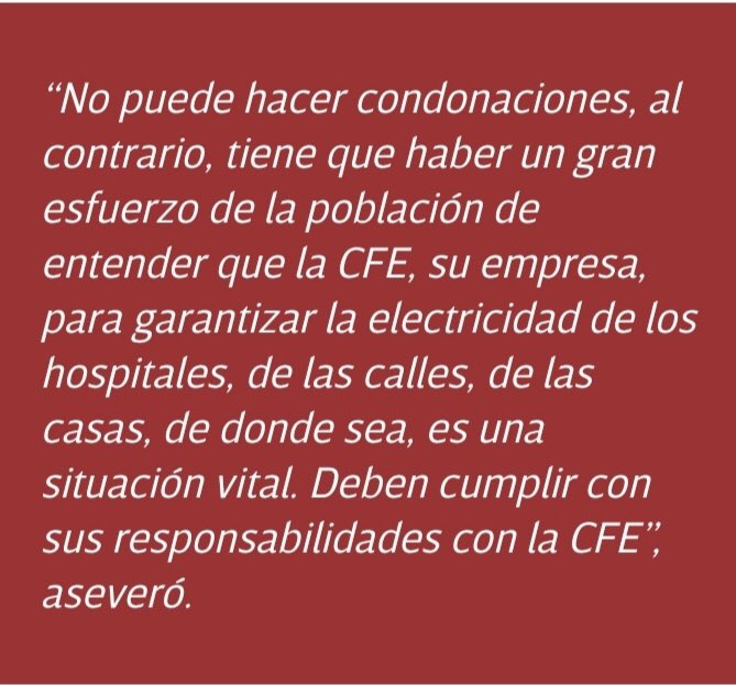 el_finisimo's tweet photo. .@lopezobrador_ y lacayos @ManuelBartlett no entienden las necesidades básicas de nuestra Nación. Sólo les importa la fortaleza de sus empresas
@CFEmx y @GobiernoMX no apoyan a los contribuyentes.
#AMLOseVA22
#FRENAAA
#AMLOseVA https://t.co/yGHvofHrKH