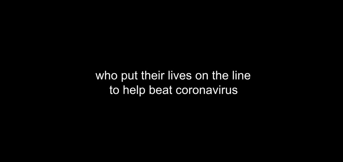 One interesting thing about it is that the tone and message changes about 1m 30s in. These captions at the end are a message with very broad appeal - the  #clapforcarers message. But this hasn't been the message or tone of the film