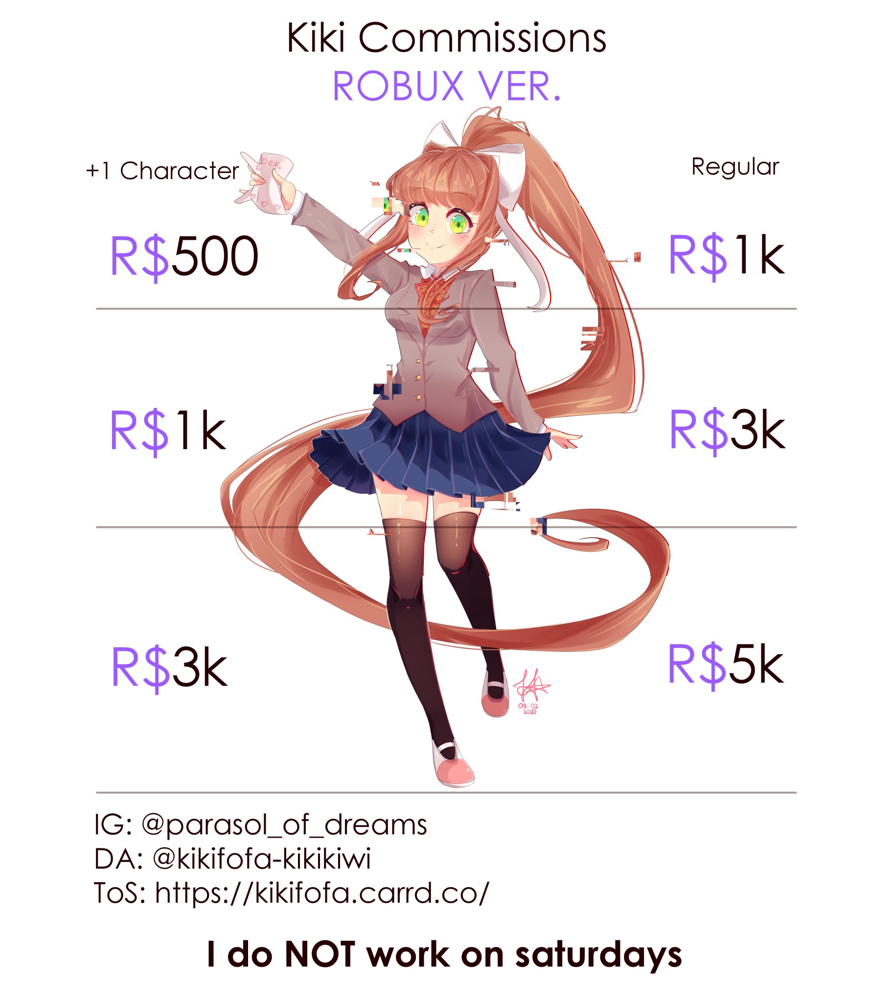 Kiki Nene Vtuber Comms On Twitter Opening Robux Commissions Accepting Group Founds Payment Upfront Only Tos Before Anything Https T Co Qfsoeootjb My Portfolio Https T Co Ocou8lixog Robloxart Robloxdev Https T Co Rkaqtdd6r4 - robux commissions