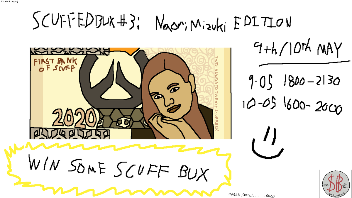 ScuffedBux #3: NaoriMizuki Edition will be held on the 9th and 10th of May, with a prize pool of 250 euro!
Register here: battlefy.com/scuffedbux/scu…