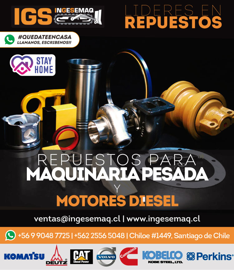 ingesemaq's tweet photo. INGESEMAQ : Lideres en Repuestos para Maquinaria Pesada y Motores Diesel
ventas@ingesemaq.cl |+562 25565048 | +56 9 9048 7725

#BULLDOZER #RETROEXCAVADORAS #CAMIONES #CARGADORESFRONTALES #KOMATSU #DEUTZ #CATERPILLAR #CAT #VOLVO #CUMMINS #KOBELCO #PERKINS #STAYHOME #QUEDATEENCASA https://t.co/Q4uzfW4K5Y