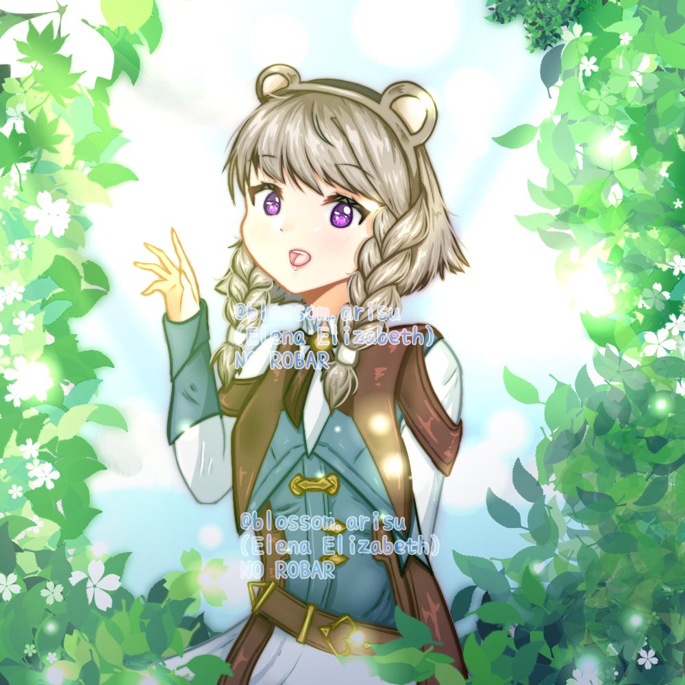 blossomarisu's tweet photo. Ishar 🍃🐻💜
Sorry por las marcas de agua enormes, pero es lo que haré con todos mis fanarts de ahora en adelante. https://t.co/Wdk1mdsPQp