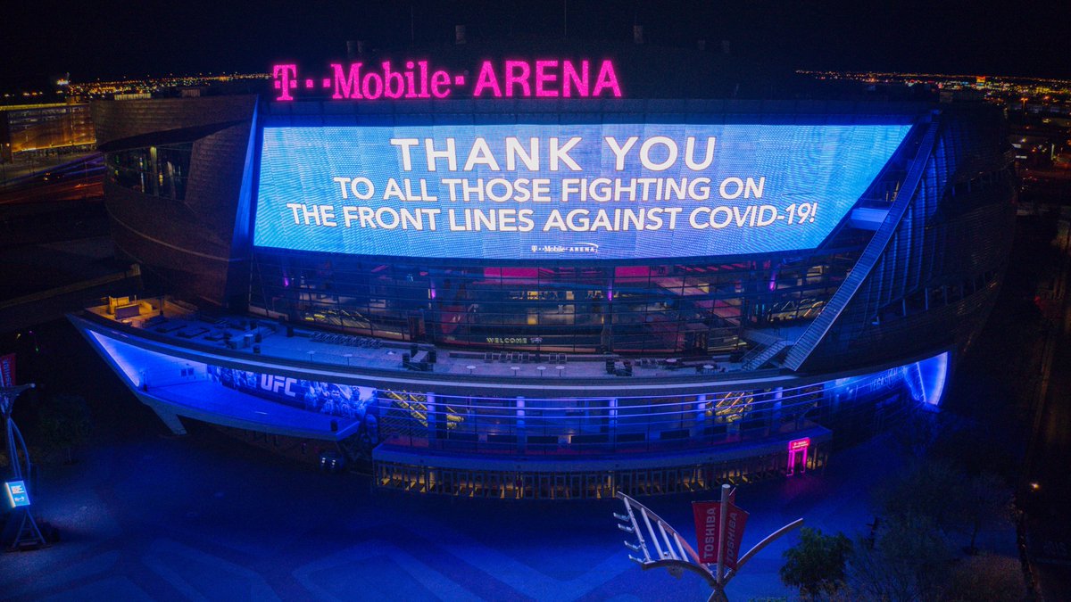 JohnLegere's tweet photo. I’m now and forever magenta, but this is an instance where another color can shine. Thank you to ALL our healthcare workers for everything you do! @TMobile has been lit up blue to show support and honor all our doctors, nurses, first responders and more!! https://t.co/fCPPNXwTmK