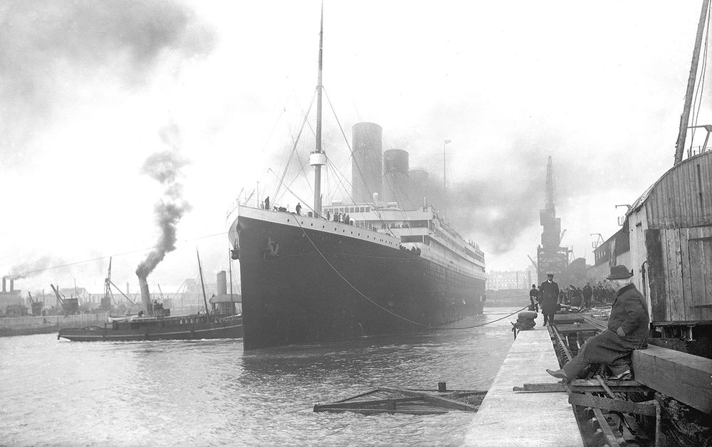 On this day in 1912, RMS Titanic sinks at 2:27 AM off Newfoundland as the band plays on, with the loss of between 1,490 and 1,635 people.