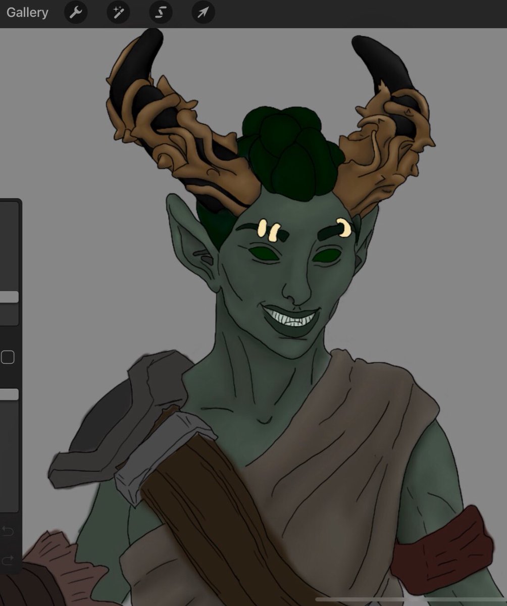 HarperJean3's tweet photo. @StarShinobi @MicsAndMonsters The WIP of my Tiefling Druid, Taf https://t.co/VyWLkns3KH