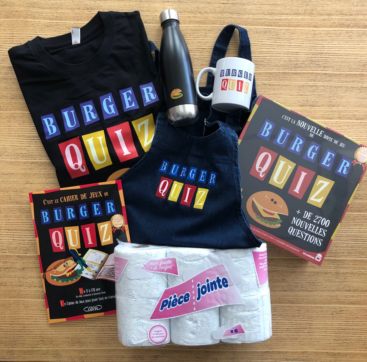 Enchères Drouot au profit du personnel soignant ➡
lnkd.in/emwRQUP
Vous pourrez acquérir UN LOT DE GOODIES Burger Quiz + l’exemplaire unique du paquet de PQ « Pièce Jointe » fabriqué pour le 1er épisode de la Saison de trop.
À vos enchères et MERCI !
#encheressolidaires