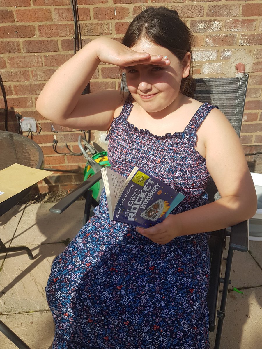 mrsjoanders's tweet photo. @HolySpiritWA9 @frankcottrell_b Lucy-Jo reading her book in the sun 😎 thank you! https://t.co/gvumtzdblM