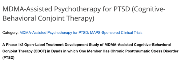 The same principle, we suggest, applies here. PTSD (post-traumatic stress disorder) has serious *interpersonal* effects -- & so may drug-assisted psychotherapy, as researchers are beginning to explore ( https://maps.org/conjoint-therapy). We call for a 'relational shift' in this science