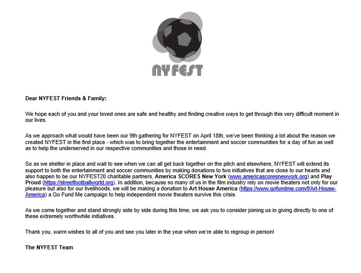 NY_FEST's tweet photo. #NYFEST COVID Announcement https://t.co/Q7XZp2tCY6