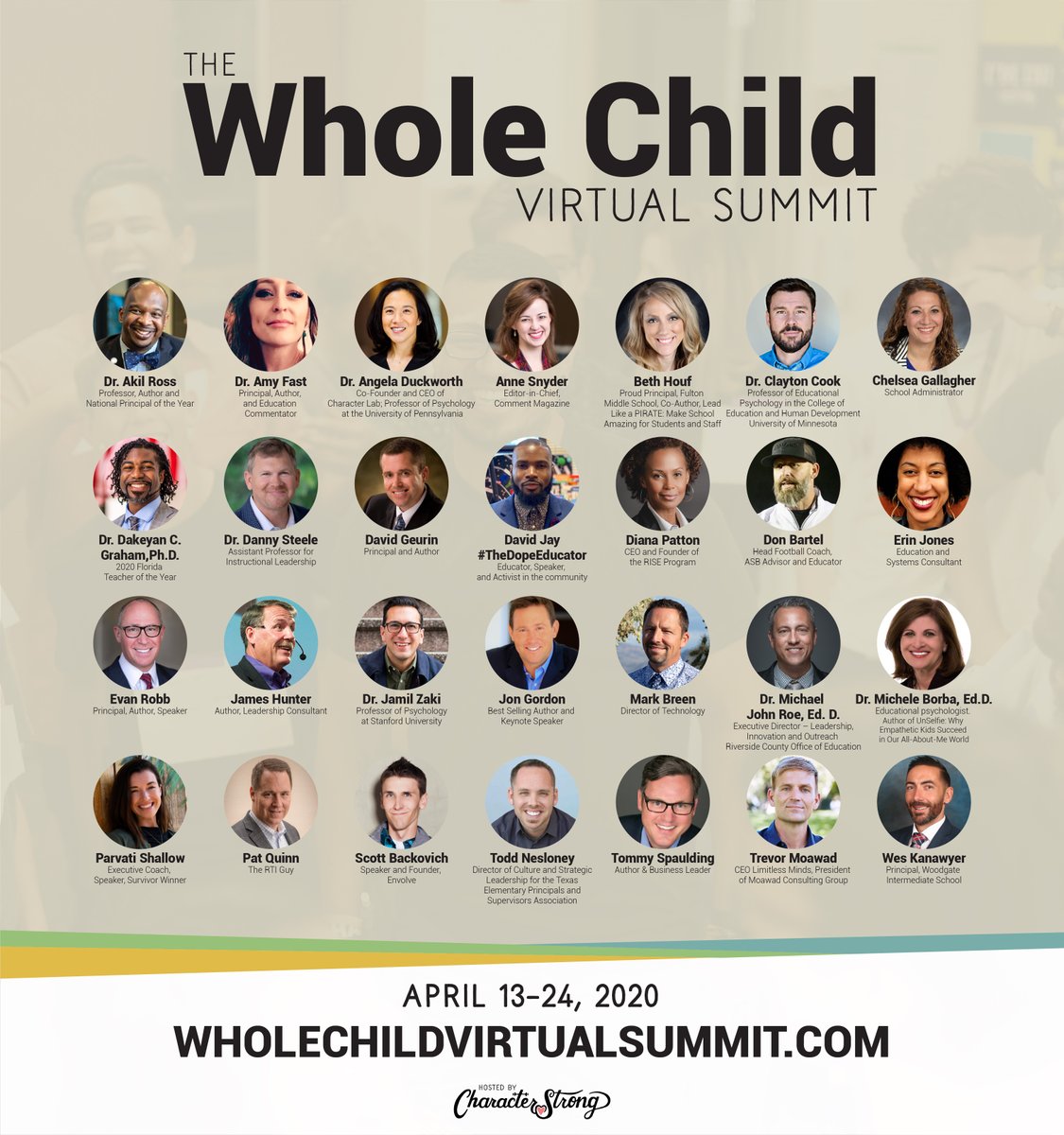 CharacterStrong's tweet photo. Listen in to the Whole Child Virtual Summit - running now through April 24th (you can listen in at anytime!) https://t.co/kjRKqceSaI #wholechildsummit https://t.co/L7wcsWnPEw