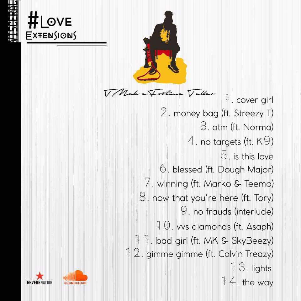 tmakmusic's tweet photo. After #Love l decided to make #LOVEExtensions the LP
This was my second project and l must say l really enjoyed my state of mind making this project. I remember he hustles done for this project to pop and make money.
The cover art was done by @saint_unoZw
Tracklist @Visceral_RaH https://t.co/0xeSA6EBjX