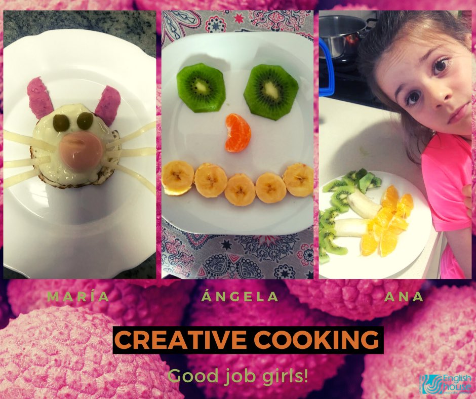 EnglishHouseAlm's tweet photo. ¡¡¡QUE BUENA PINTA!!! 🤤😋
.
Nuestros alumnos estuvieron viendo con nuestra #teacher 👩🏻‍🏫 Michelle la cocina creativa y ¿cuál fué nuestra sorpresa? Salieron de nuestras clases online y se pusieron manos a la obra. 👩‍🍳¡Muchas gracias chicas!

#weteachathome #creativecooking https://t.co/X4iwzwRRQX