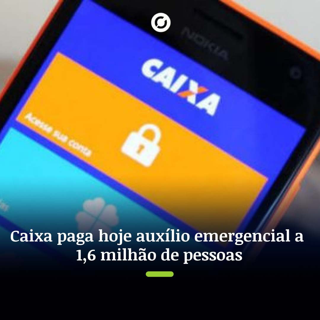 Olagoace's tweet photo. A Caixa Econômica Federal paga hoje (15) o auxílio emergencial de R$ 600 a 1,6 milhão de pessoas, nascidas em fevereiro, março e abril, por meio de poupança digital. https://t.co/DF0apqskRR https://t.co/DsKjhiVsKa