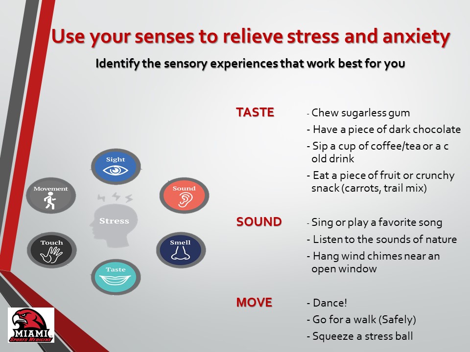 Some ways to stimulate your senses to help with stress and anxiety!