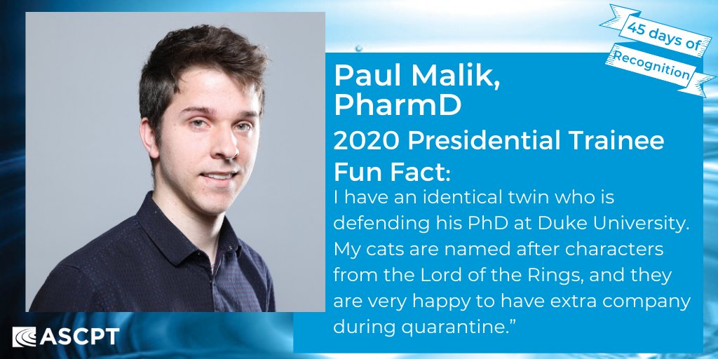 ASCPT Alexandria (@ascpt_clinpharm) on Twitter photo Congratulations ASCPT Presidential Trainee Paul Malik! #45daysofrecognition, #IamASCPT, <a href="/UWaterloo/">University of Waterloo</a> Congratulations ASCPT Presidential Trainee Paul Malik! #45daysofrecognition, #IamASCPT, <a href="/UWaterloo/">University of Waterloo</a>