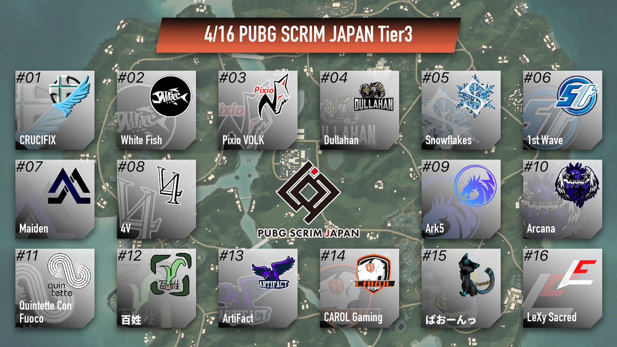 PUBGSCRIMJAPAN's tweet photo. ⚡️4/16(木) PUBG SCRIM JAPAN⚡️

20:45開始

神視点放送はありません。選手の個人視点等によりお楽しみ下さい。 https://t.co/9pSjsF0qIX