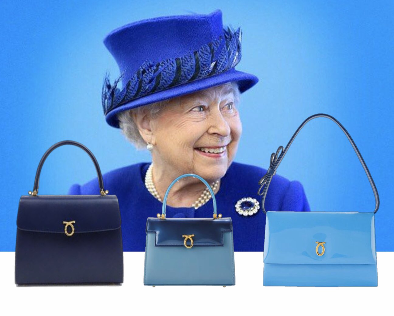 queen elizabeth launer bag