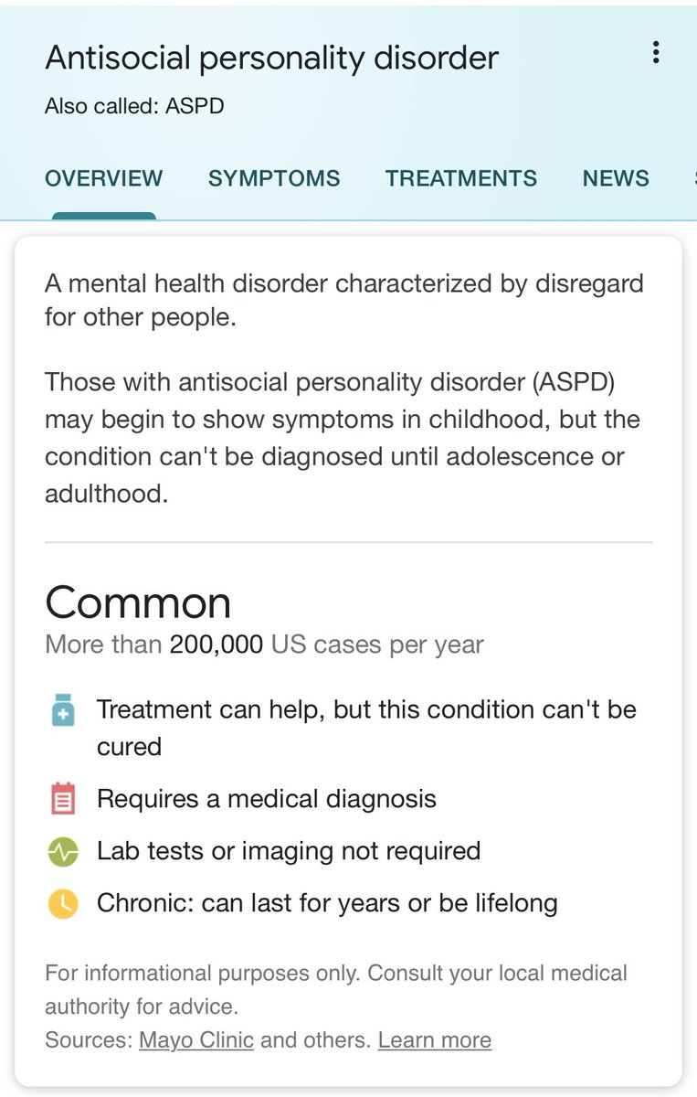 thecarecomplex1's tweet photo. Another disorder found in serial killers that we will talk about in our podcast is the Antisocial Personality Disorder (ASPD) https://t.co/jZubpjE619