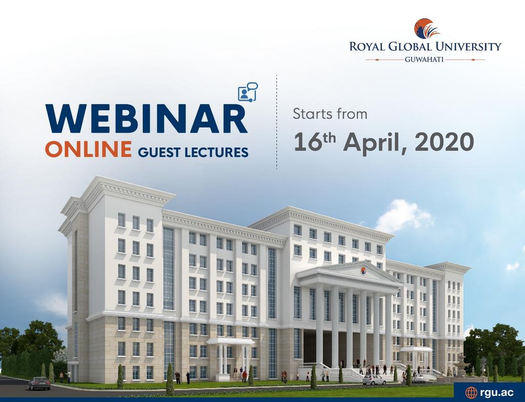 RoyalGlobal_Uni's tweet photo. Buckle up for #RGUWebinar series starting 16th April 2020.
Call +91 70860 13838 for any queries. https://t.co/8nv1Y6IzIR