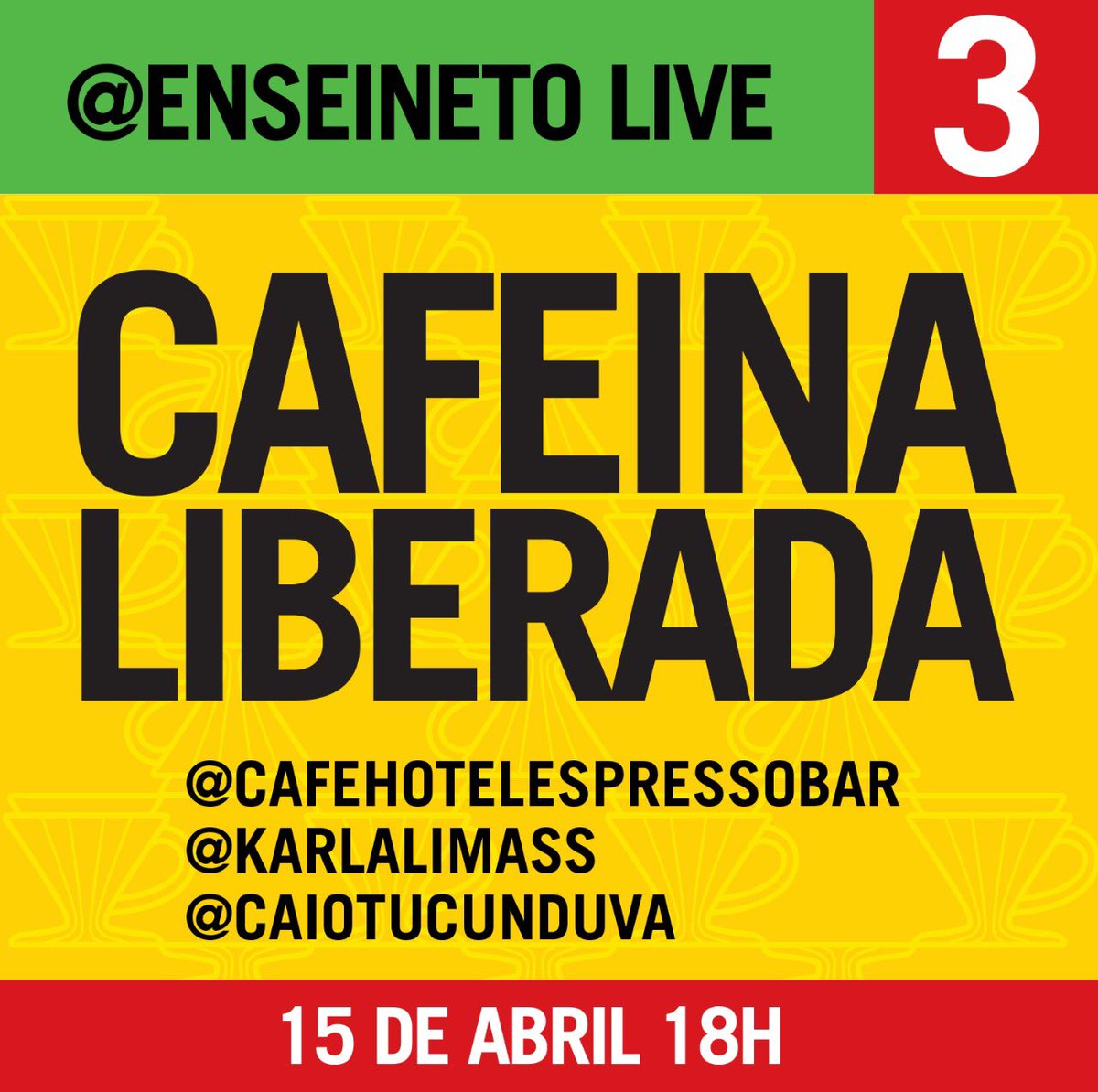 Hoje teremos uma boa conversa com a galera do novíssimo Café Hotel Espresso Bar. Instagram Live <a href="/enseineto/">Ensei Neto</a>