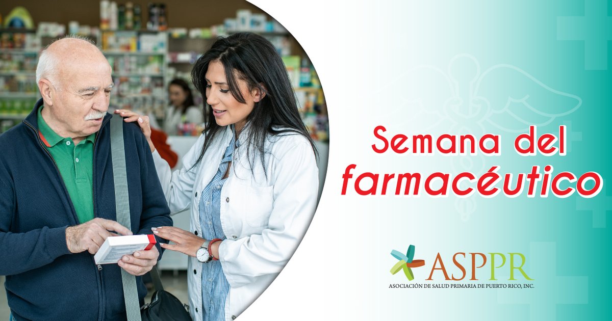 saludprimariapr's tweet photo. Muchas felicidades a todos/as los/as farmacéuticos/as en nuestra #Red330 en su semana. https://t.co/t4lGt9uMwg
