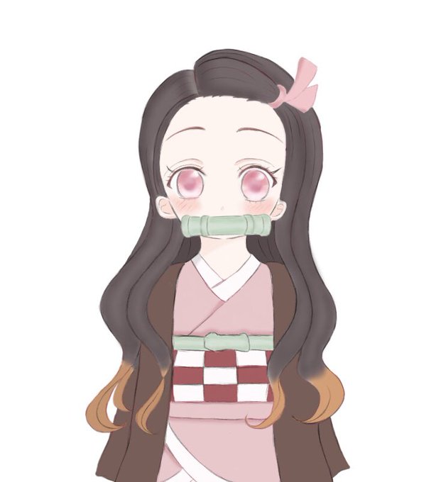 rumiさんがTwitterに投稿した竈門禰豆子(鬼滅の刃)のイラスト。