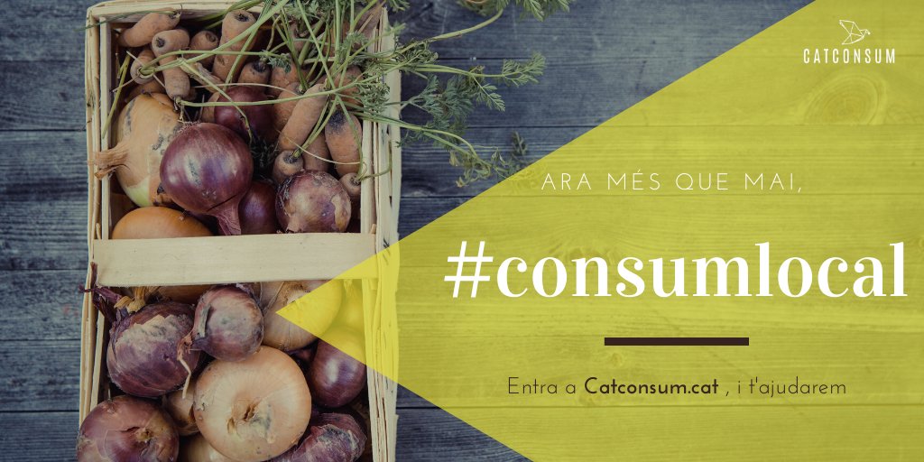 Si ets una empresa i necessites ajuda en front aquesta crisi del Covid-19, entra a CatConsum i t'ajudarem a donar-te a conèixer. El consum Km0 és responsabilitat de totxs. Ara més que mai, #ConsumLocal #Sumatalcanvi catconsum.cat