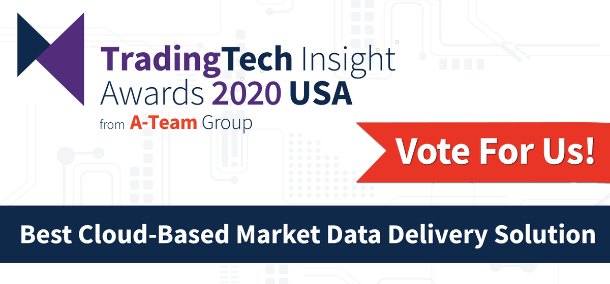 bmlltech's tweet photo. Delighted to be shortlisted for the @ATeamInsight @TradingTechIns Awards USA 2020 in the“Best Cloud-Based Market Data Delivery Solution" category. We would welcome your vote of support via https://t.co/z5dLnimrA5. #TTIawards #tradingtech Voting closes 7th May. Thank you! https://t.co/Fy46ubFvkR