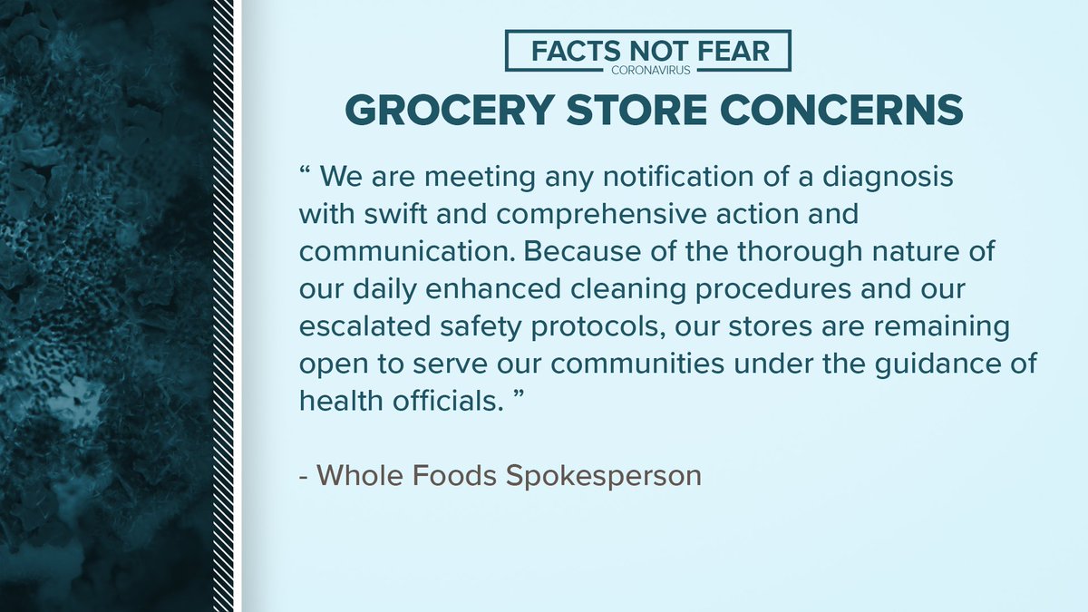 WUSA9 reached out to  @WholeFoods about the employee’s concerns, and a spokesperson responded with the following statement: