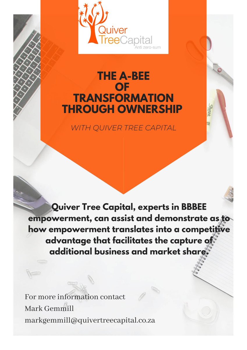 QuiverTree Capital, can assist and demonstrate as to how empowerment translates into a competitive advantage that facilitates the capture of additional business and market share. 

Follow this link to learn more:

lnkd.in/g7HkKV7

YouTube Vlog: lnkd.in/gytU_cz